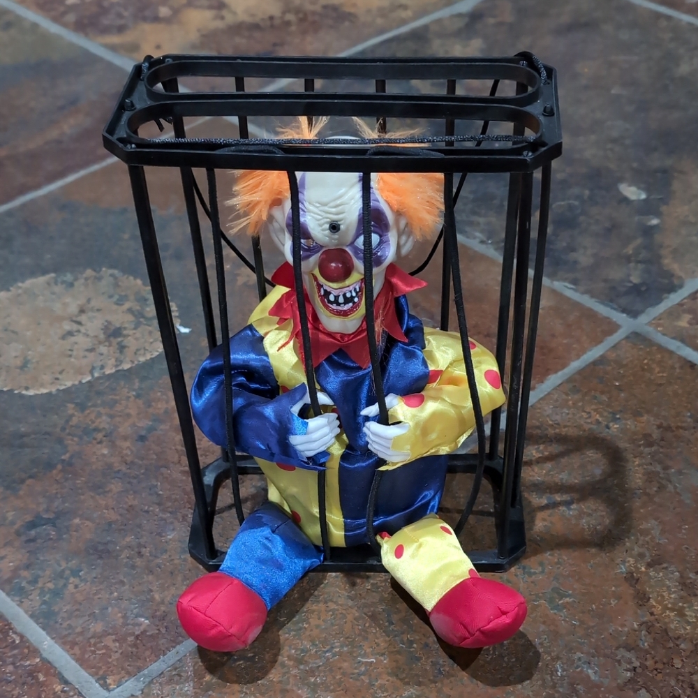 Evil Caged Clown Animated Horror